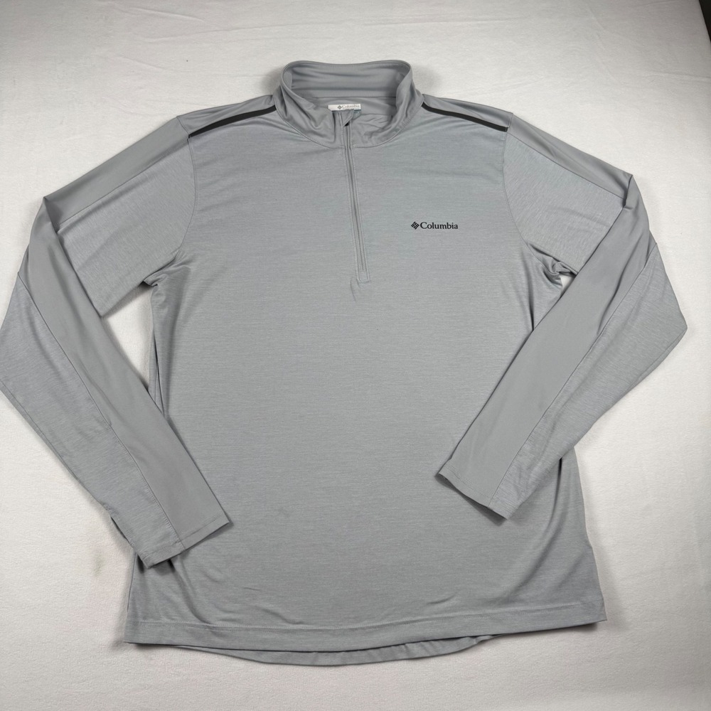 Columbia 1/4 Zip Pullover Large Grey Gorpcore Techwear Activewear XO3725